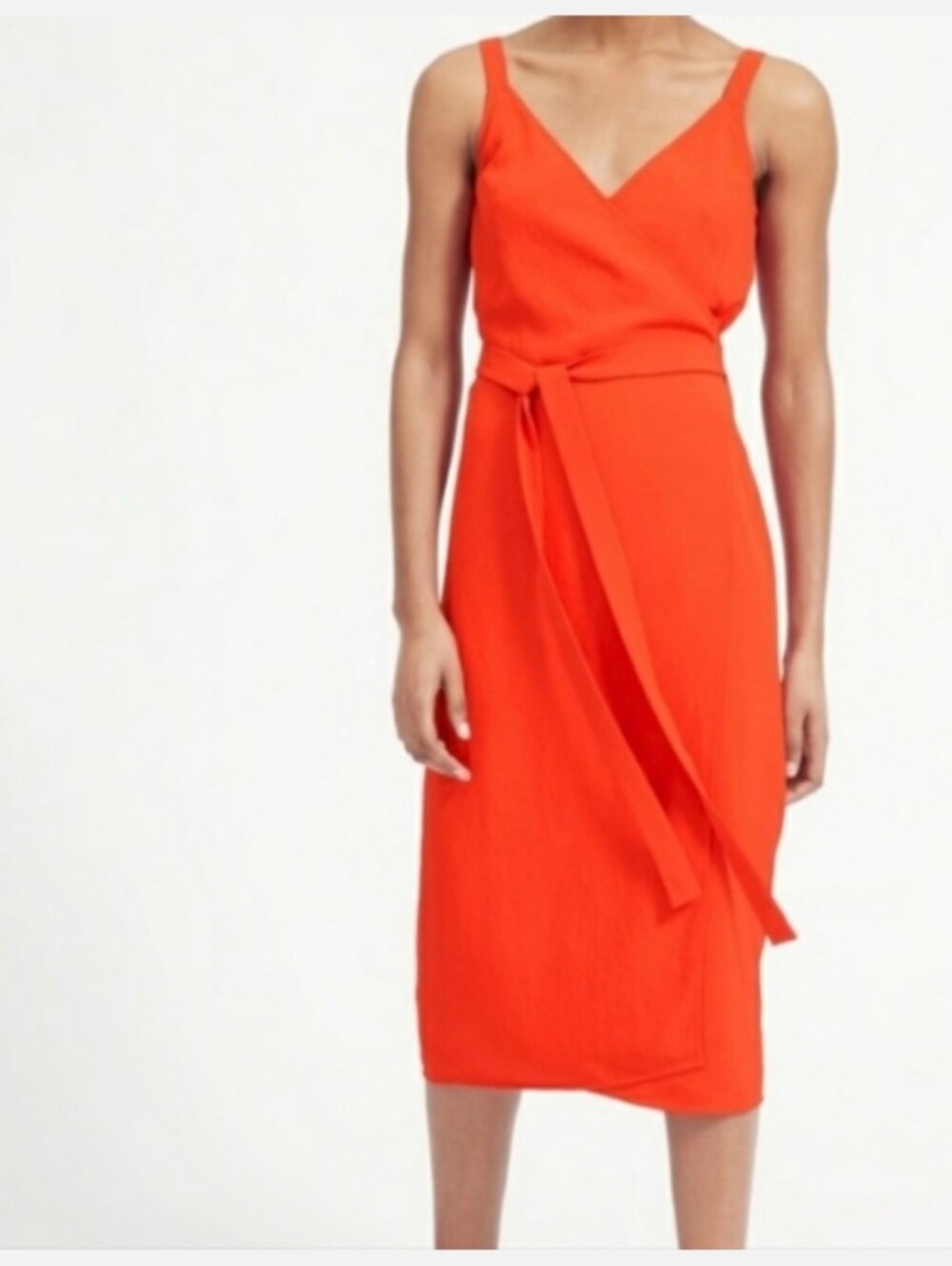 Everlane Coral Wrap Dress